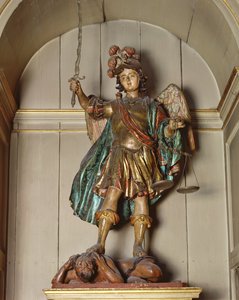 Szent Mihály arkangyal, 1658 (polikróm fa)